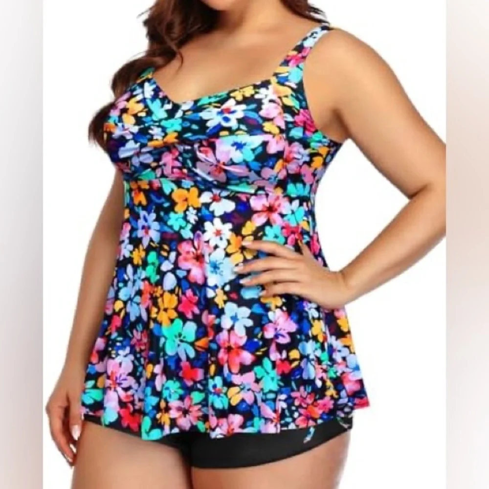 Floral Tankini Swim Set - Picture 3 of 5